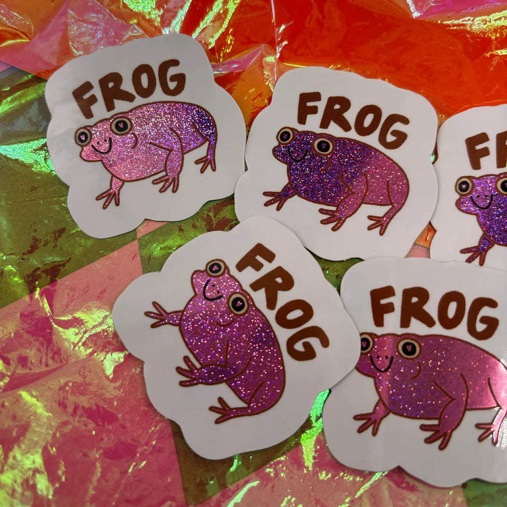 Frog Glitzer Sticker Slinga