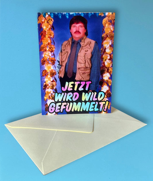 LCHTNBRG Gruß-/ Klappkarte „Jetzt wird wild gefummelt!“ mit Umschlag