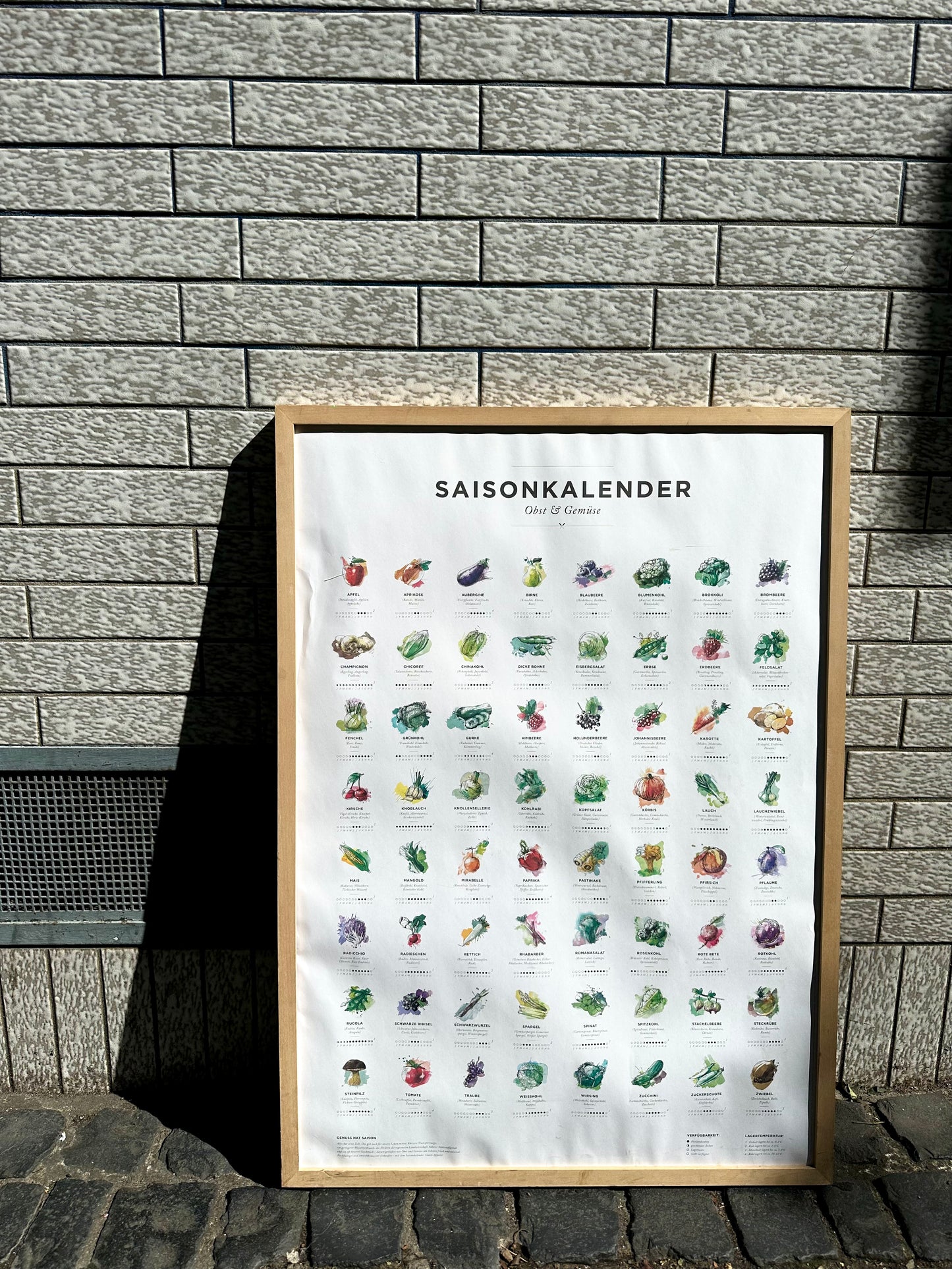 Saisonkalender für Obst & Gemüse Poster