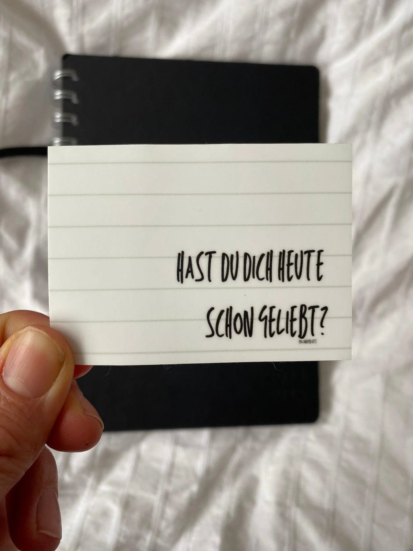 "Hast du dich heute schon geliebt" Sticker Pullunderblüte