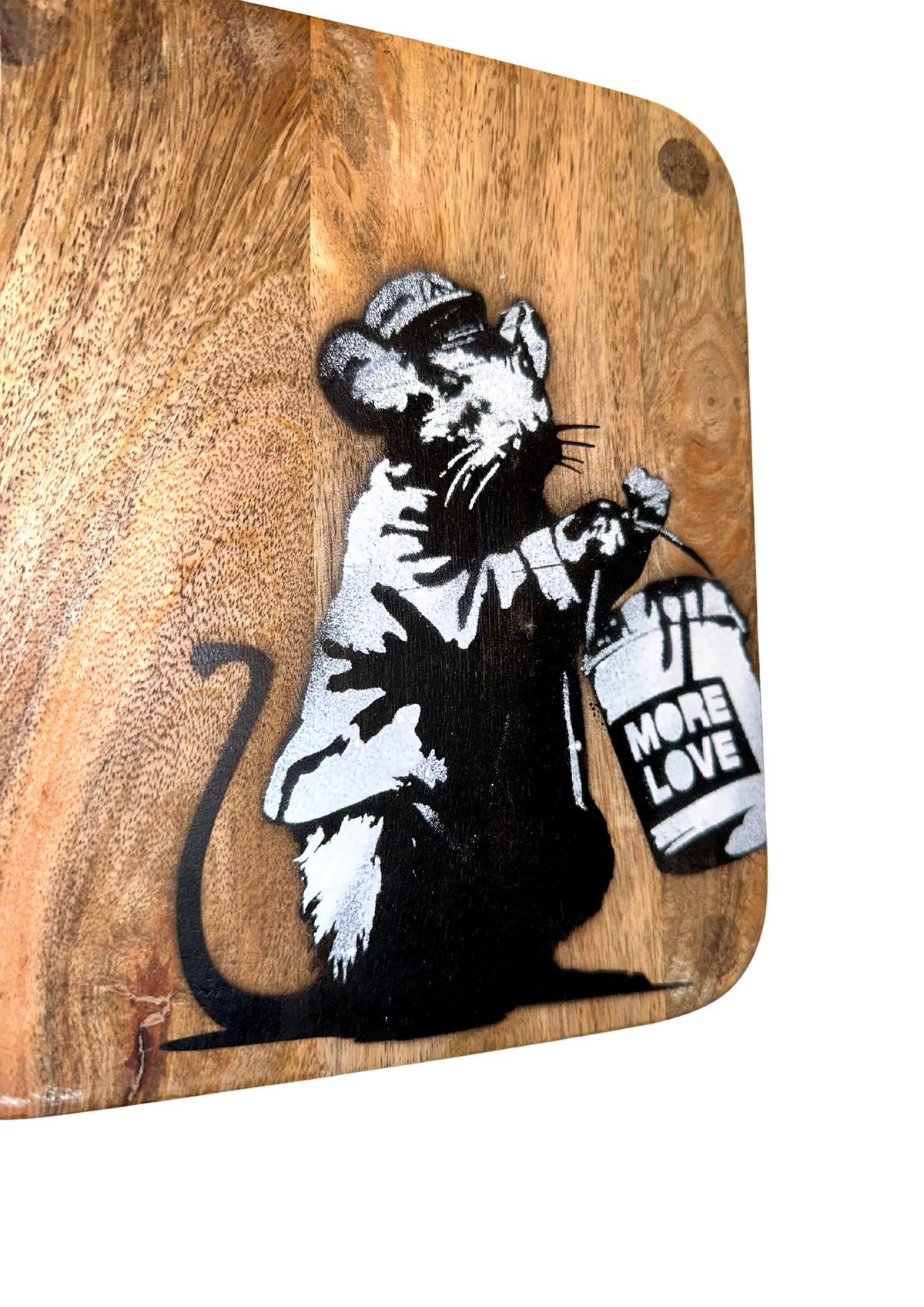 Ratte mit Eimer Street Art DROPIX