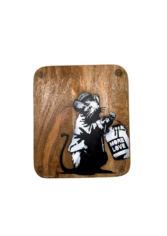 Ratte mit Eimer Street Art DROPIX