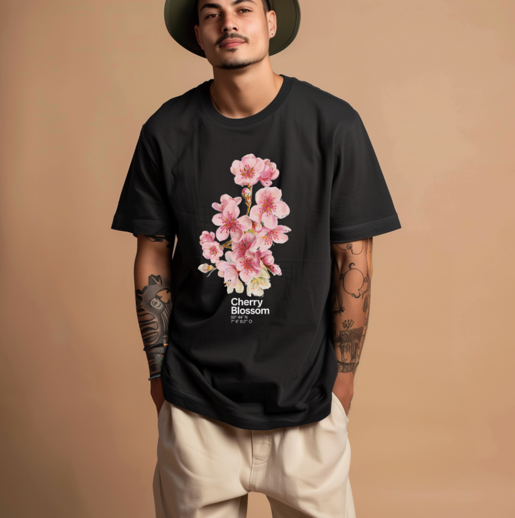 Cherry Blossom Kirschblüten Shirt schwarz
