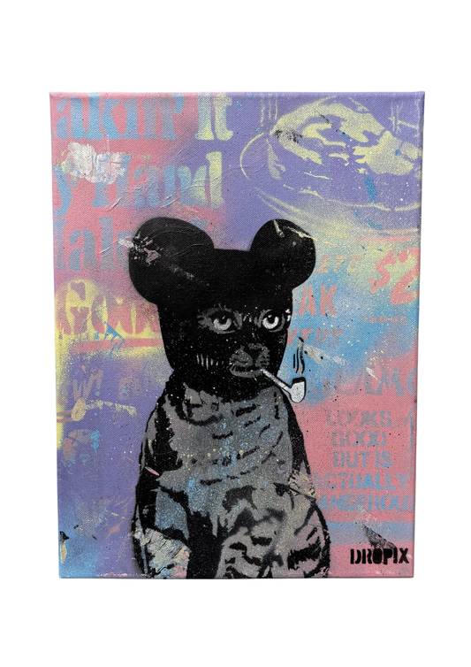 Katze mit Maske Dropix Street Art