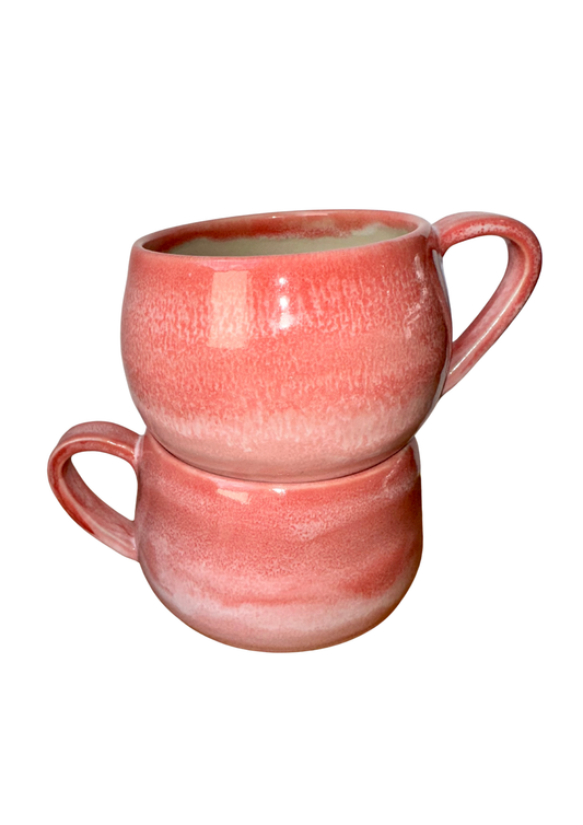 Handmade Tassen rot Kalz Keramik