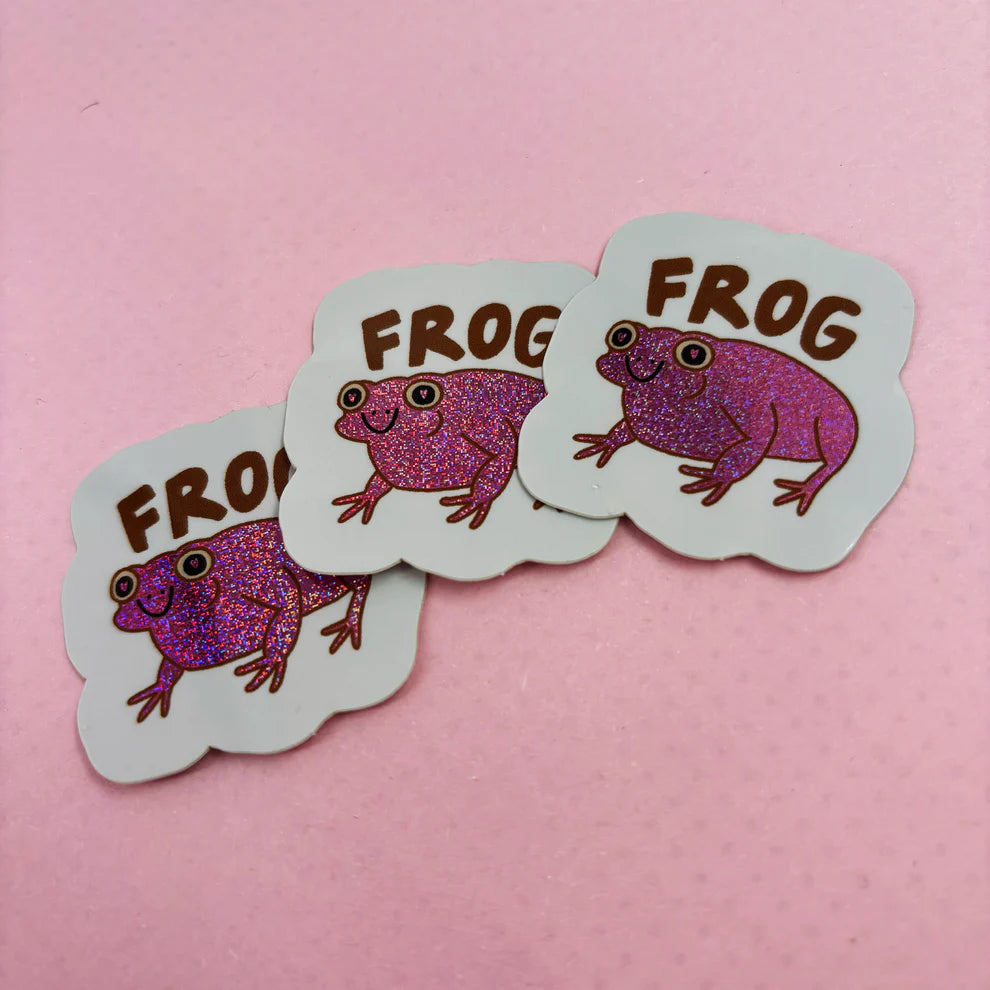 Frog Glitzer Sticker Slinga