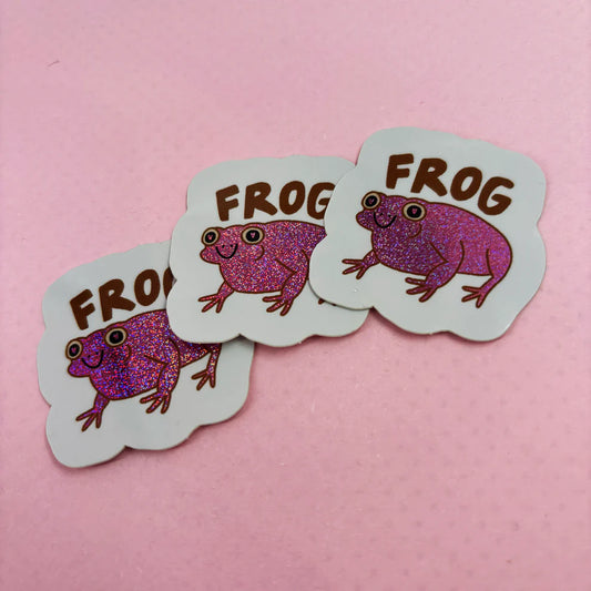 Frog Glitzer Sticker Slinga