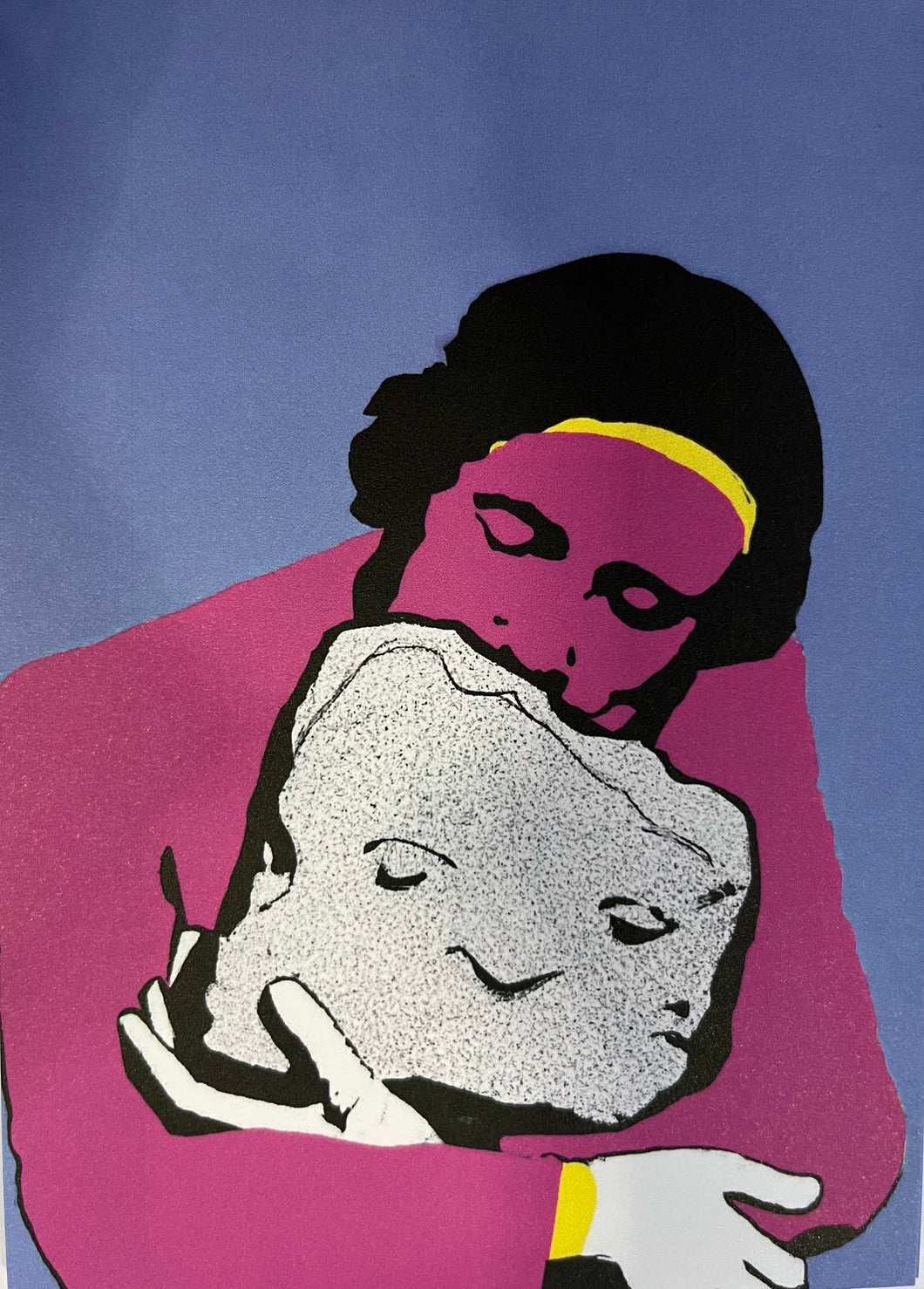 Andy Warhol a man hugging a stone Postkarte