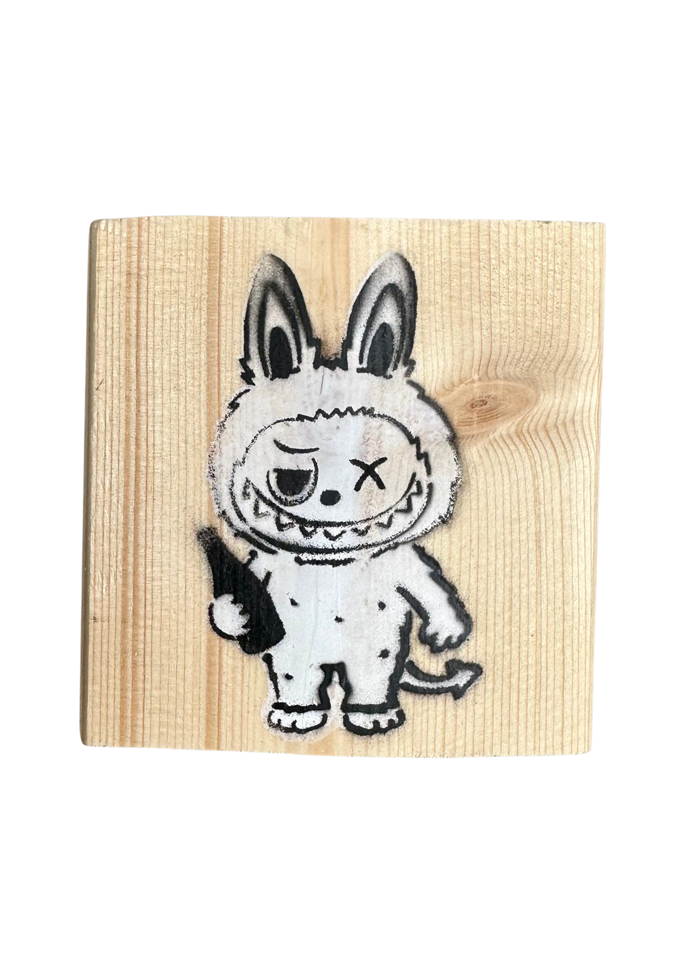 Bad Labubu - Holzaufhänger Dropix