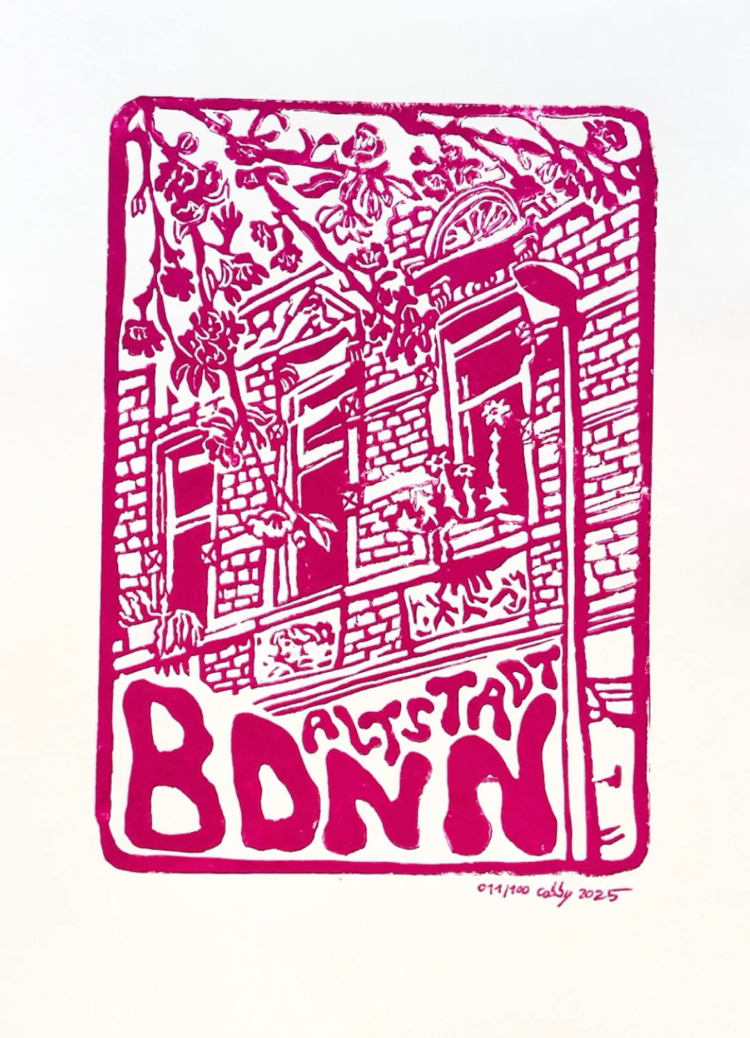 Cabby Linoldruck "Altstadt Bonn" A3