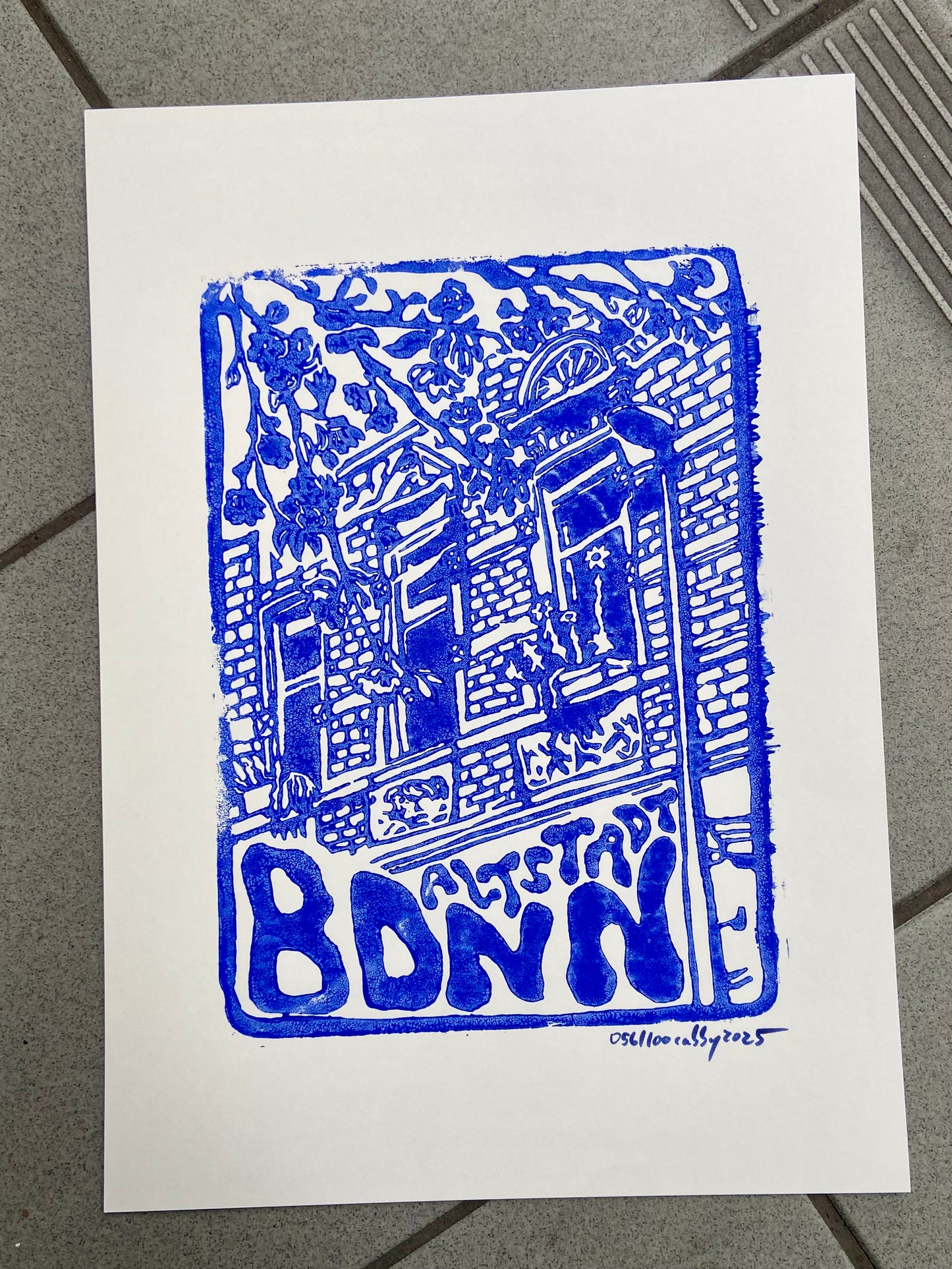 Cabby Linoldruck "Altstadt Bonn" A3