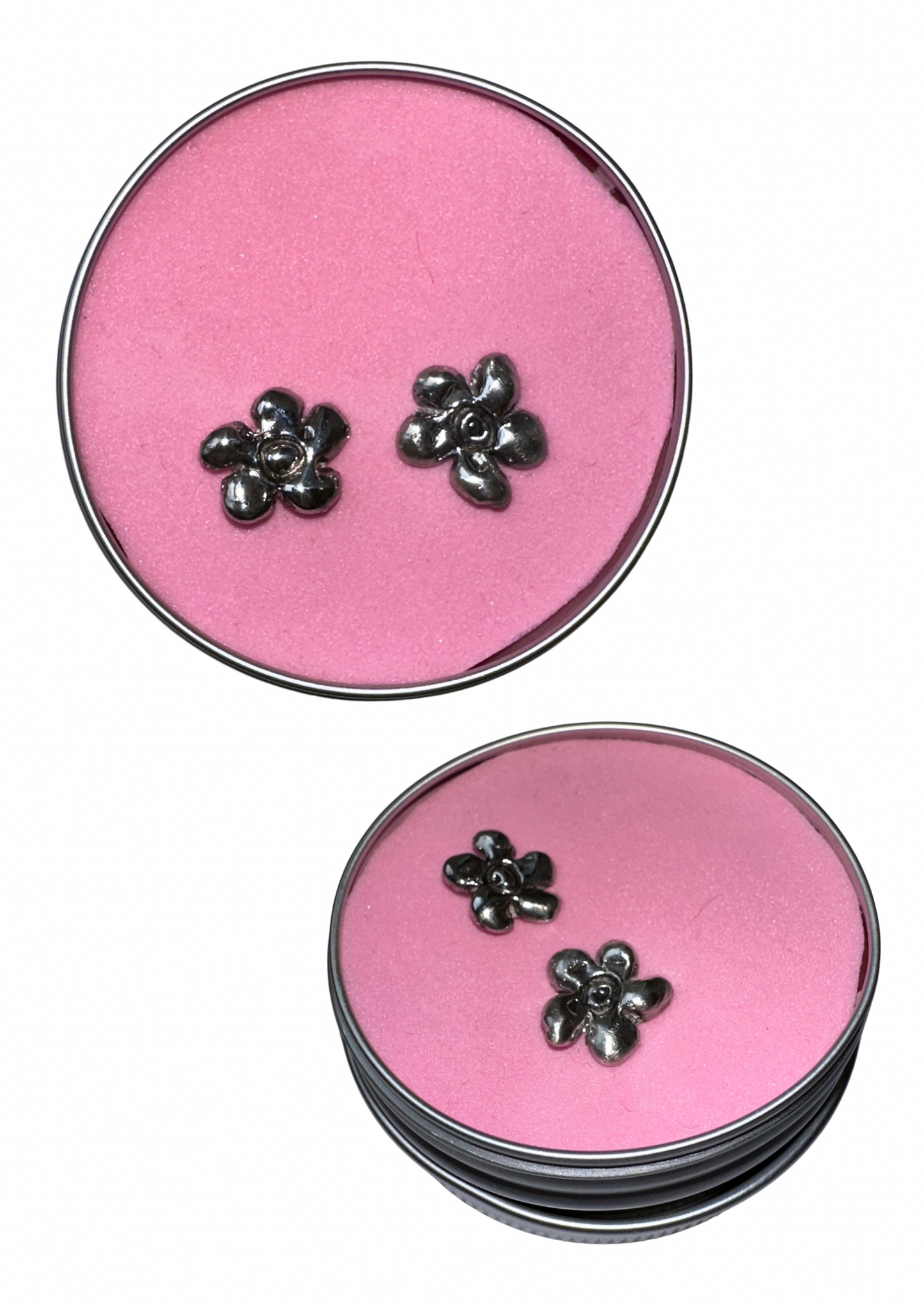 Silver Flower Earrings Shaghab