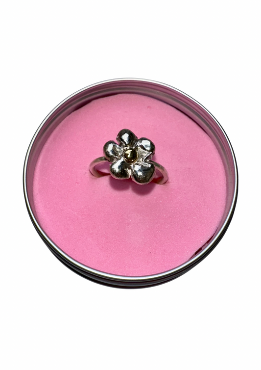 Flower Ring Silver & Messing Shaghab