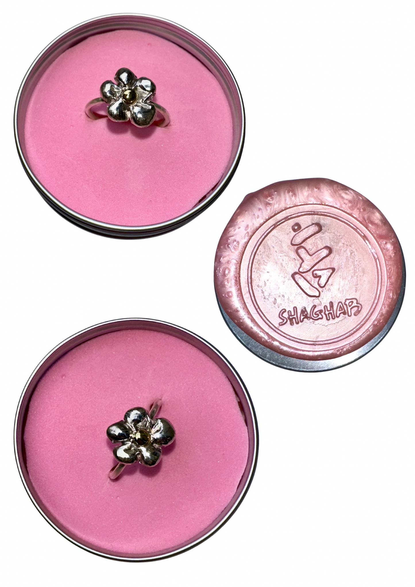 Flower Ring Silver & Messing Shaghab