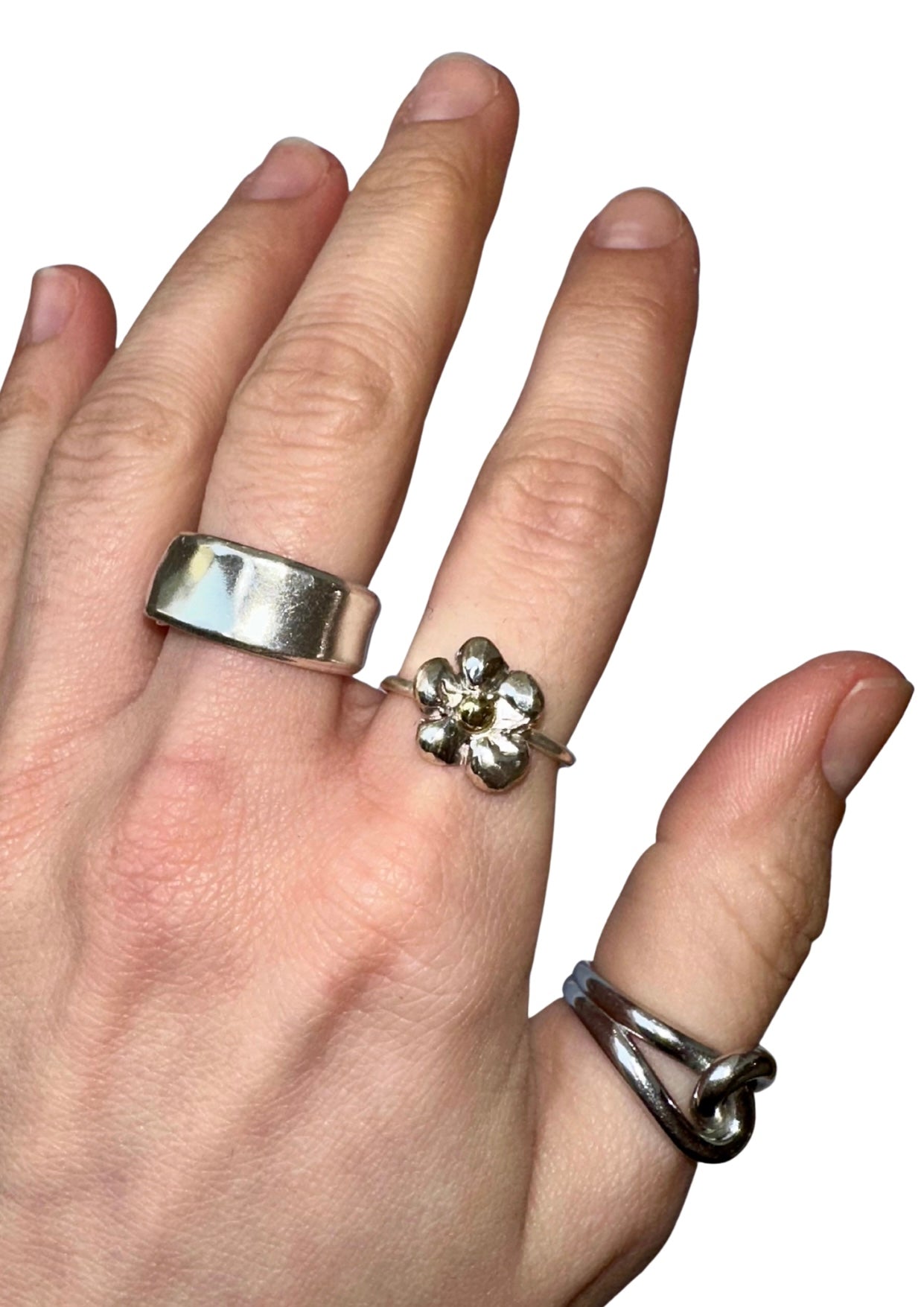 Flower Ring Silver & Messing Shaghab