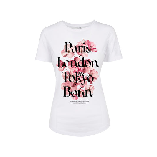 City Cherry Blossom Kirschblüte Shirt weiß 2025