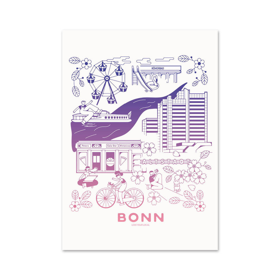 Bonn Poster love your local in A3