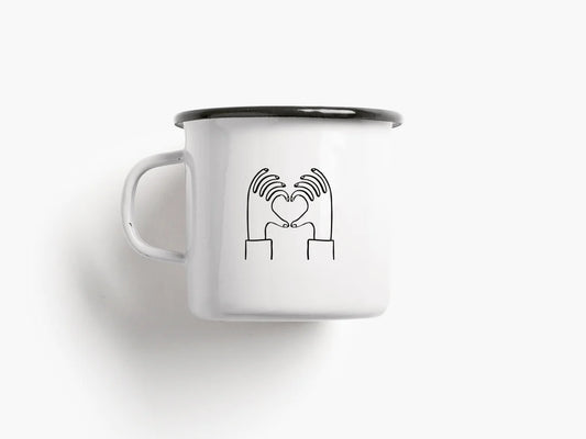 Emailletasse "Love You A Latte" typealive