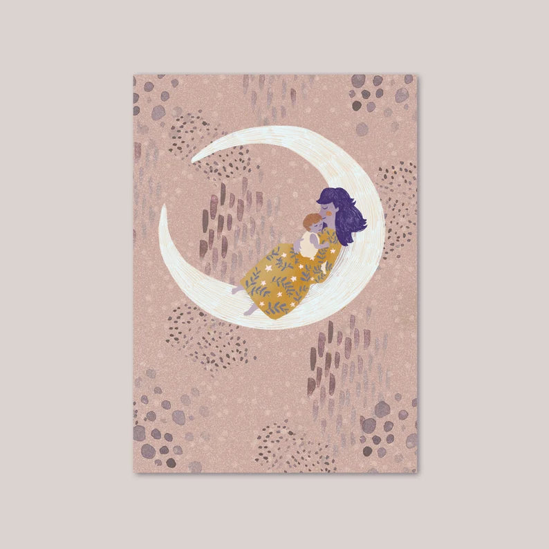 Mama Mond Postkarte