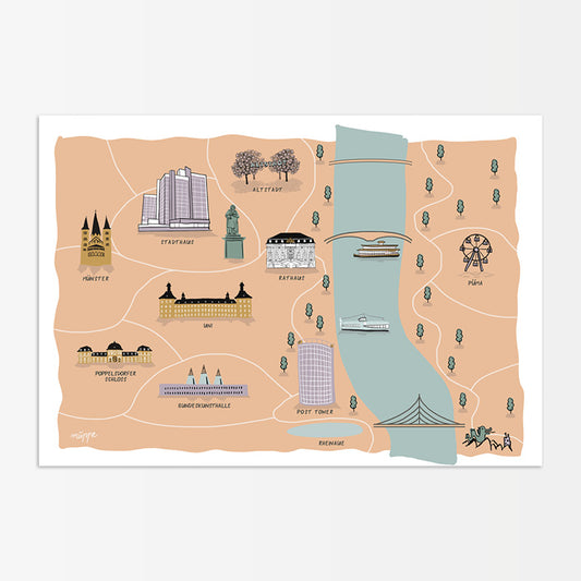 Bonn City Print A3 Müppe