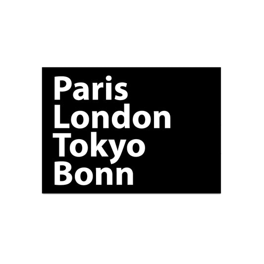 Paris London Tokyo Bonn Postkarte City